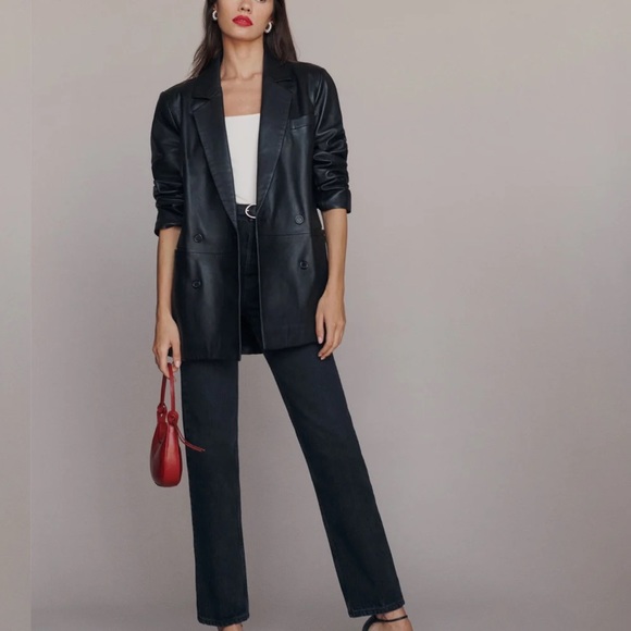 Reformation leather blazer NWT - Picture 2 of 5